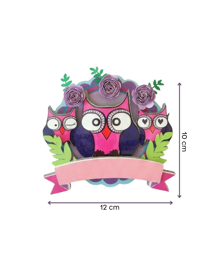 קישוט לעוגה בעיצוב ינשופים