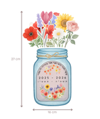 לוח שנה פרחים בצנצנת