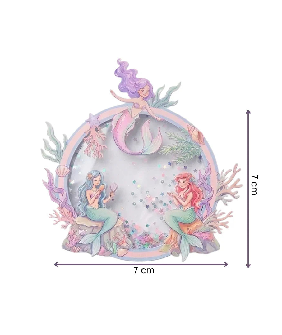 קישוט לעוגה (Cake Topper) בעיצוב בנות ים- עבודת יד בשכבות נייר