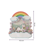 קישוט לעוגה (Cake Topper) בעיצוב חד קרן קסום- עבודת יד בשכבות נייר